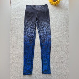 ChrisporTate Butterfly Ombre High Waisted Leggings Blue Black Size M